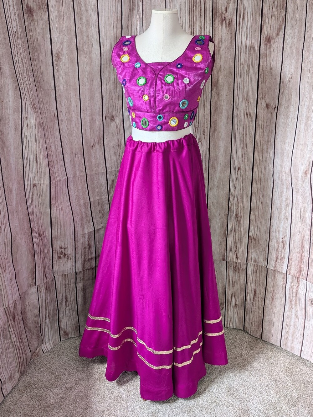Navratri Garba Chaniya Choli |Vibrant fuchsia